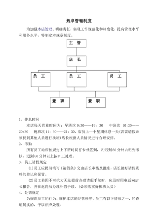 奶茶店管理制度及职责(DOC11页)