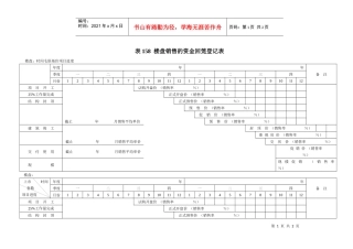 表158楼盘销售的资金回笼登记表