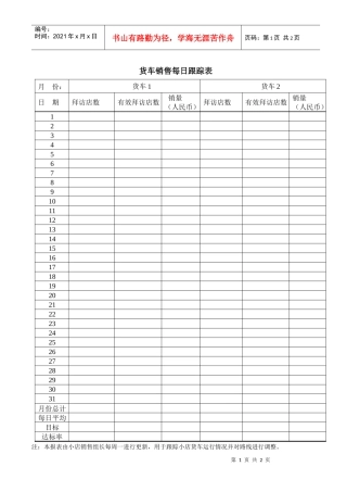 23货车销售每日跟踪表