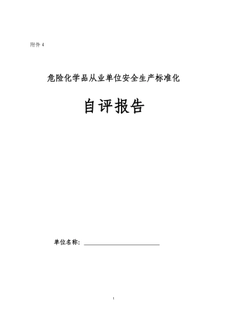 标准化自评报告