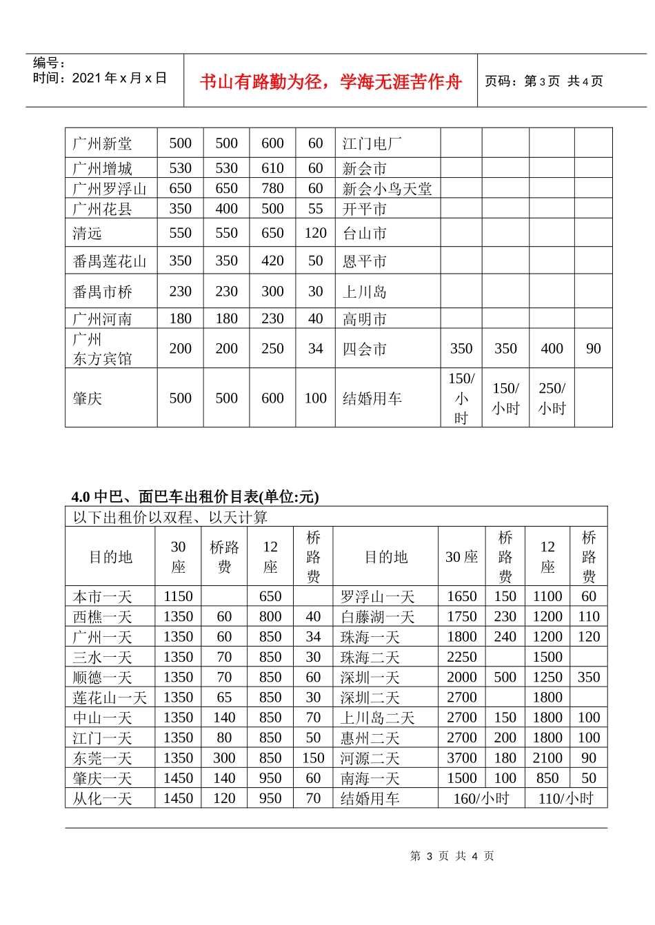 WI-ZB-03-02佛山宾馆行政车出租价目表_第3页