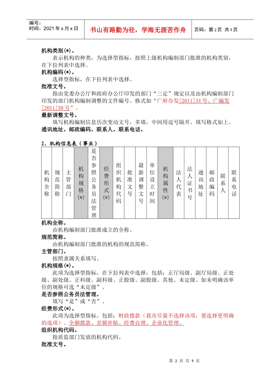 机构编制实名制管理填表说明_第2页