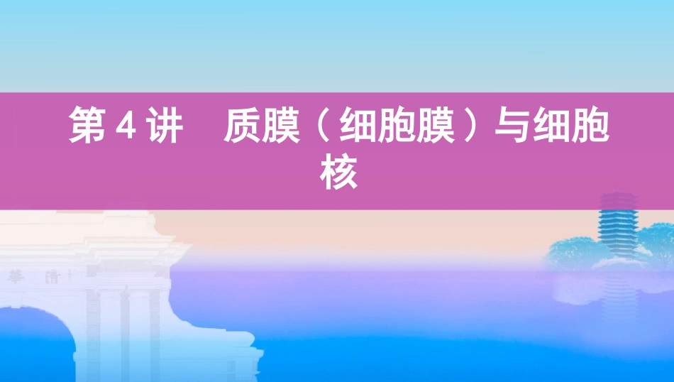 第4讲　质膜(细胞膜)与细胞核_第1页