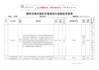 凌河保护区管理局(审定表)