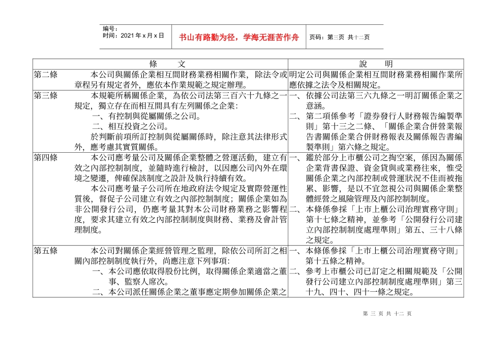 关系企业相互间财务业务相关作业规范」参考范例总说明_第3页