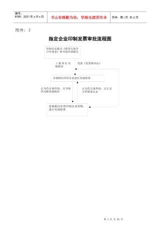 指定企业印制发票审批流程图