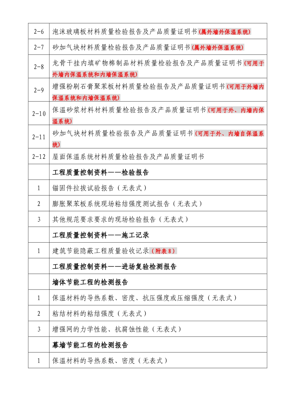建筑节能分部工程验收表(佛山)_第3页