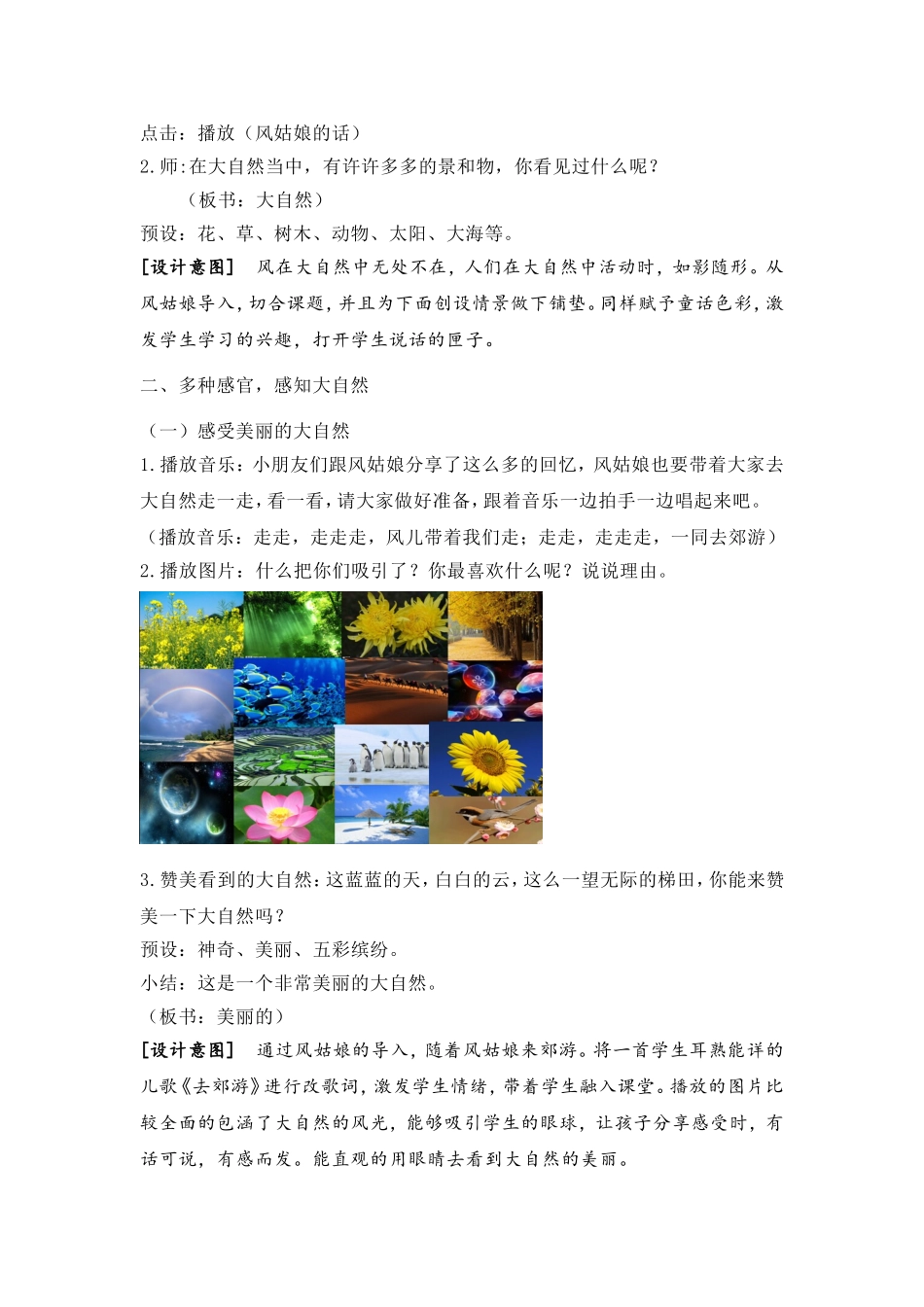 《美丽的大自然》教学设计_第2页
