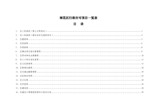 雨花区行政许可项目一览表