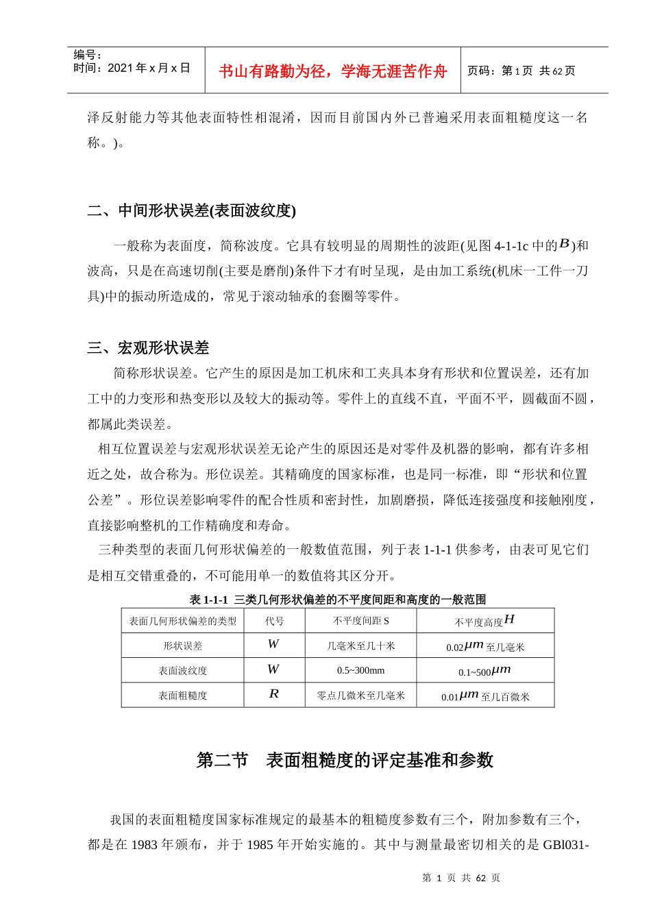 培训教材-表面粗糙度计量_第2页