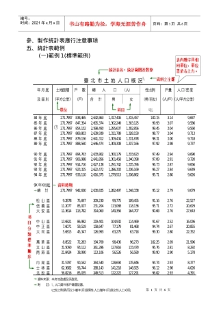 制作统计表应行注意事项