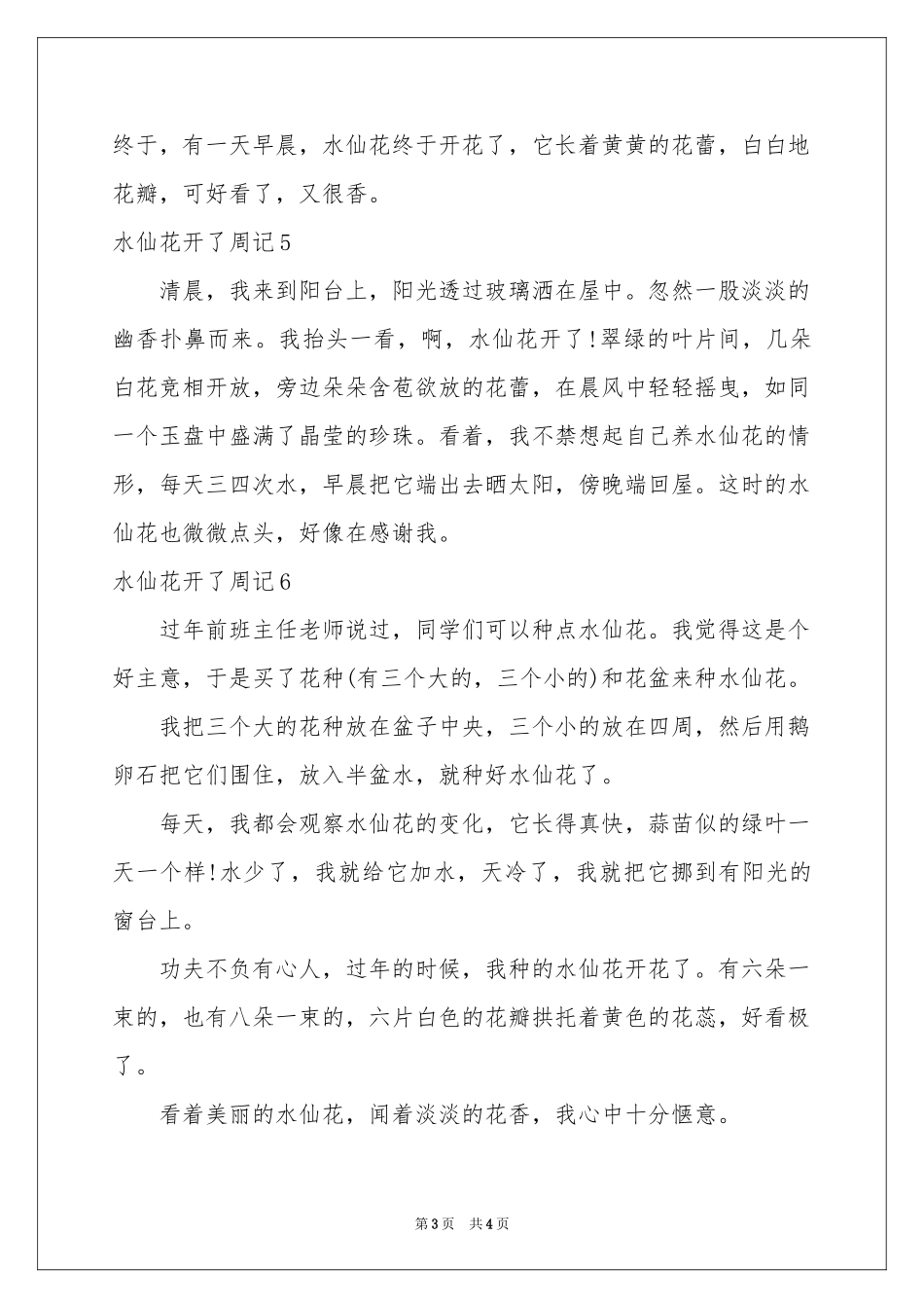 水仙花开了周记_第3页