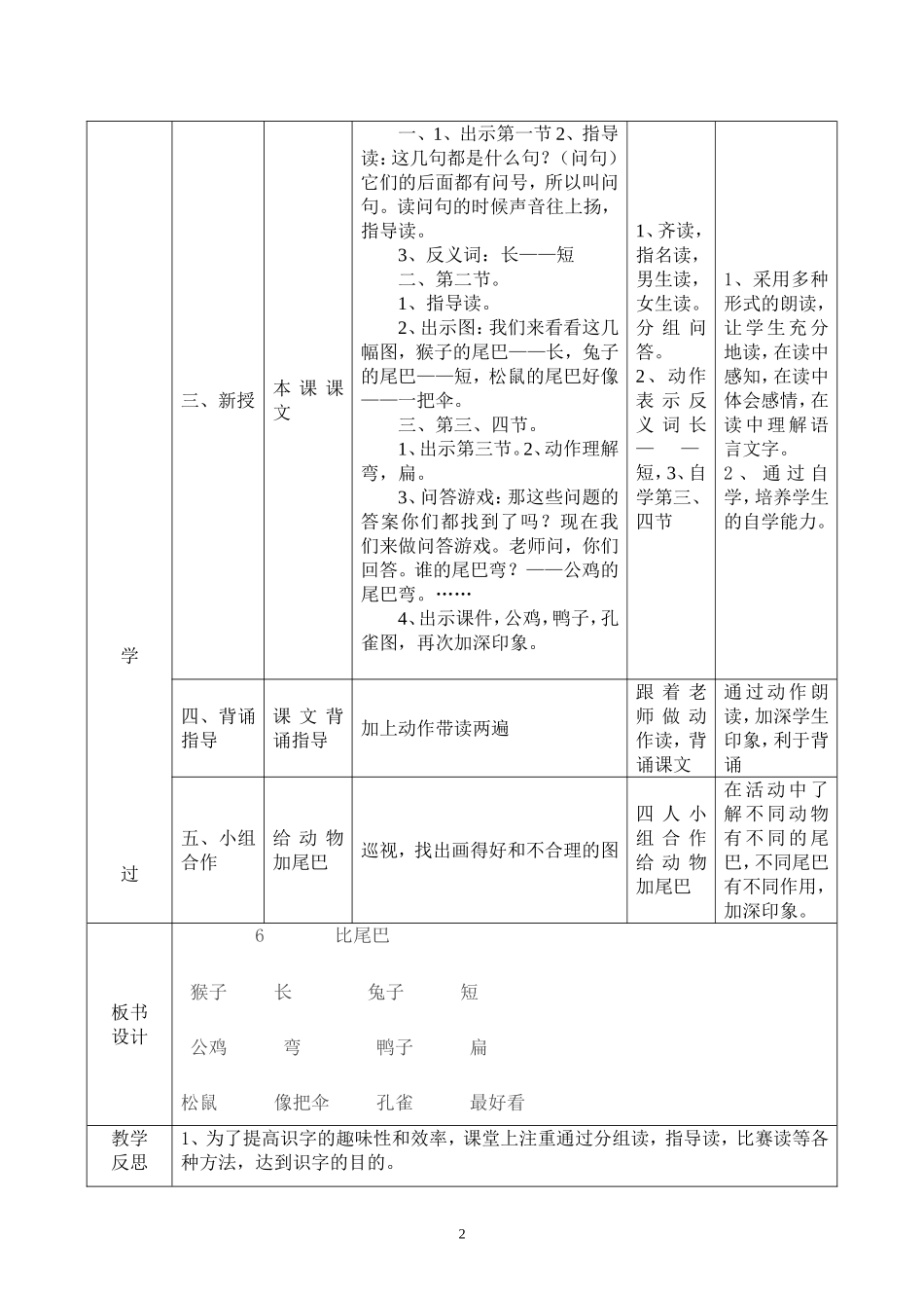 《比尾巴》教学设计_第2页