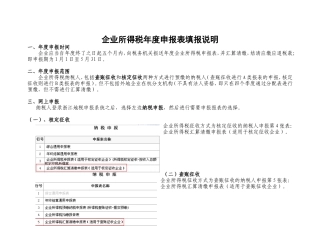 企业所得税年报表填报说明(DOC75页)