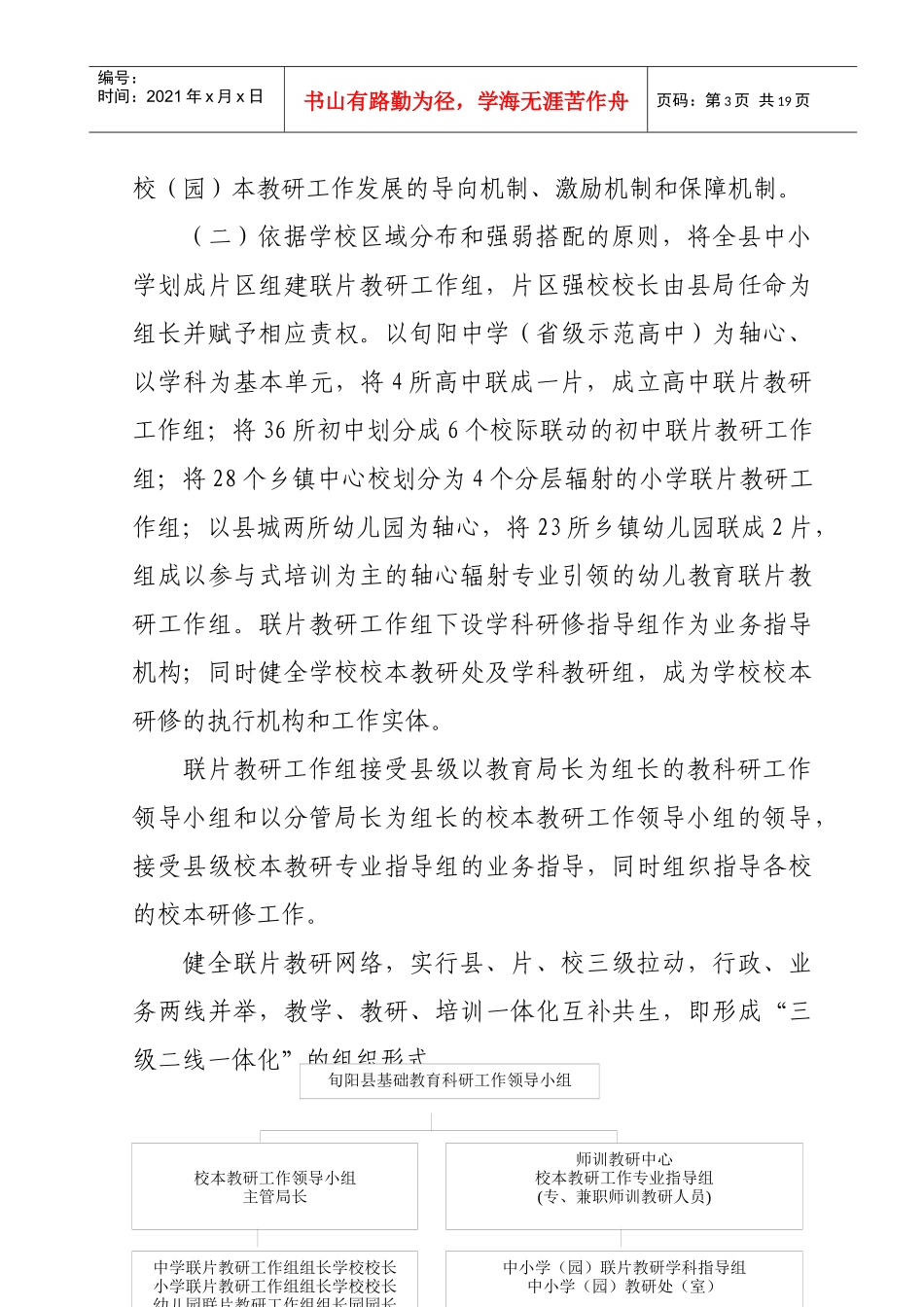 旬阳县中小学（园）校本研修、联片教研工作规程_第3页