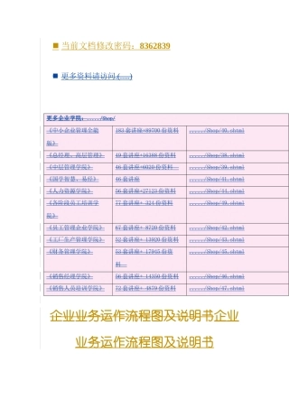 企业业务运作流程图及说明
