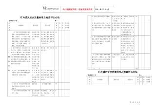 通风安全质量标准化检查标准