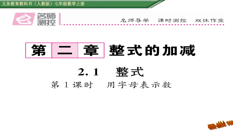 整式第课用字母表示数_第1页