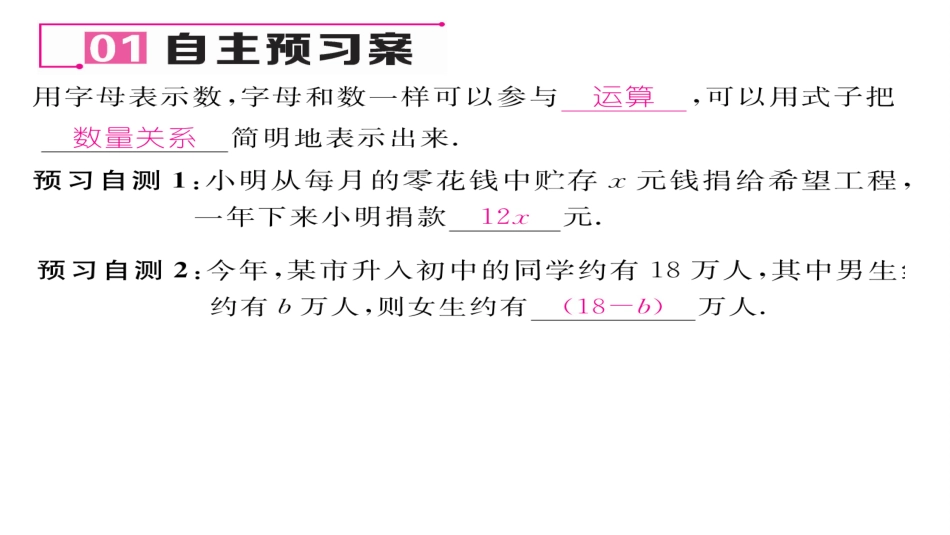 整式第课用字母表示数_第2页