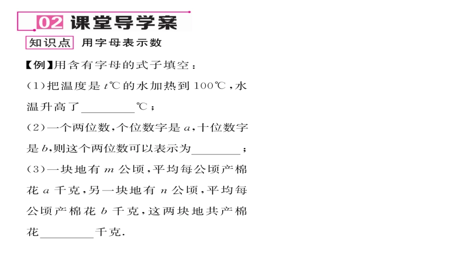 整式第课用字母表示数_第3页