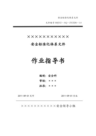 加油站安全标准化_作业指导书(最全)