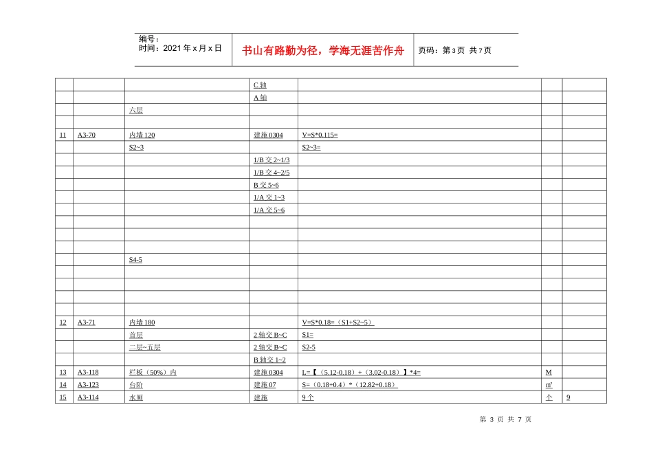 工程量计算表(茂职10)_第3页