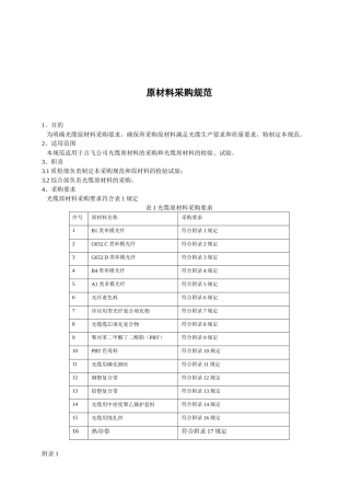原材料采购规范