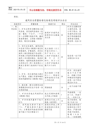 通风质量标准化