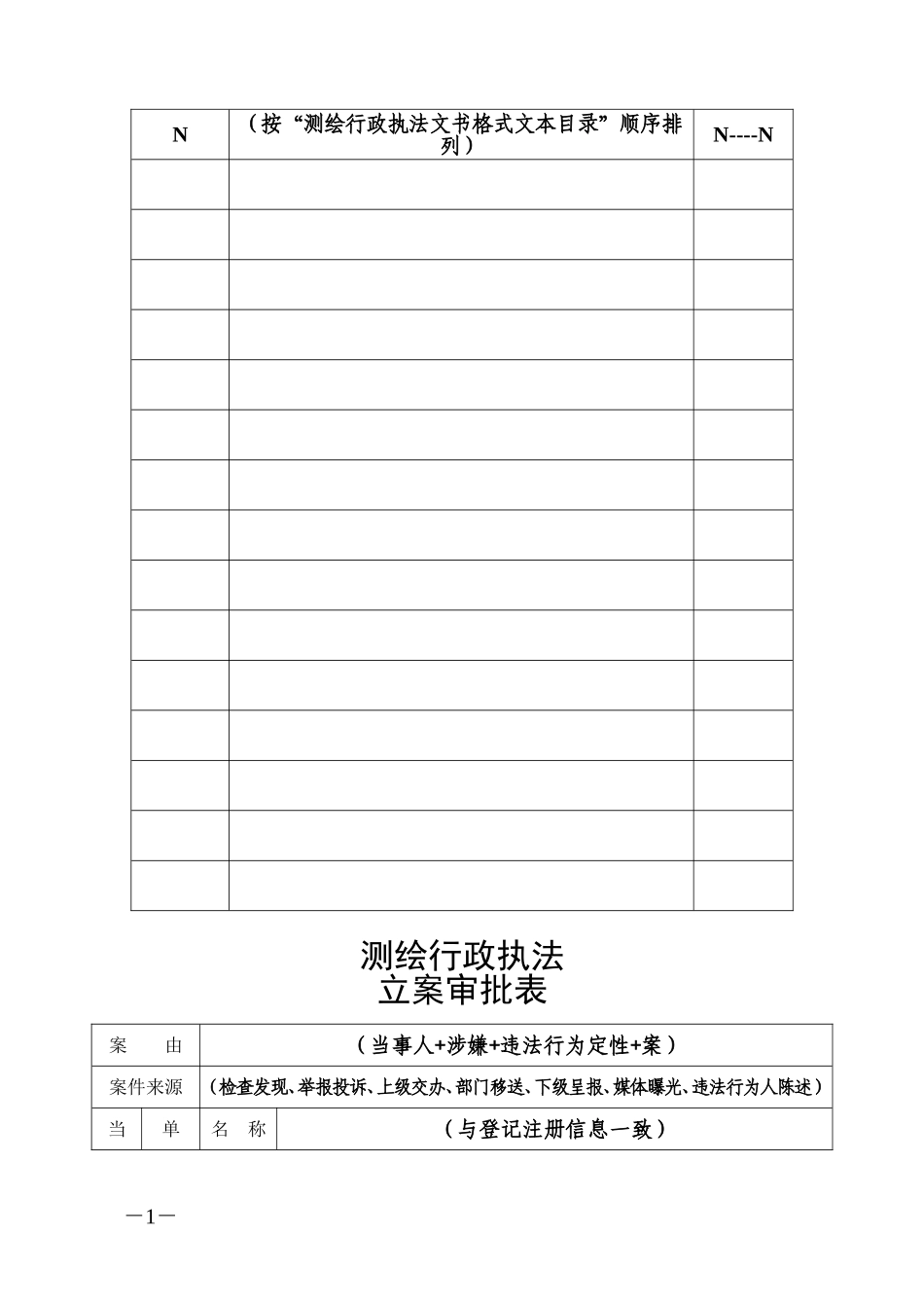 测绘行政执法案卷表格范本_第2页
