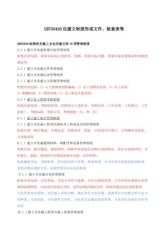 建筑施工制度检查表汇编