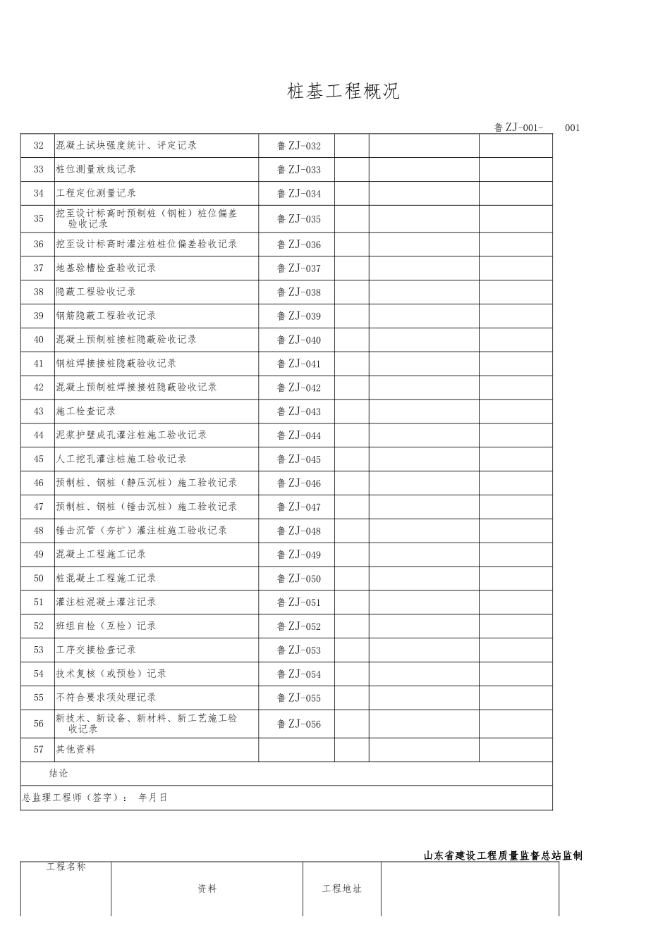 建筑桩基子分部工程施工技术资料核查表_第2页