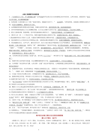 必修三情景默写和挖空训练答案