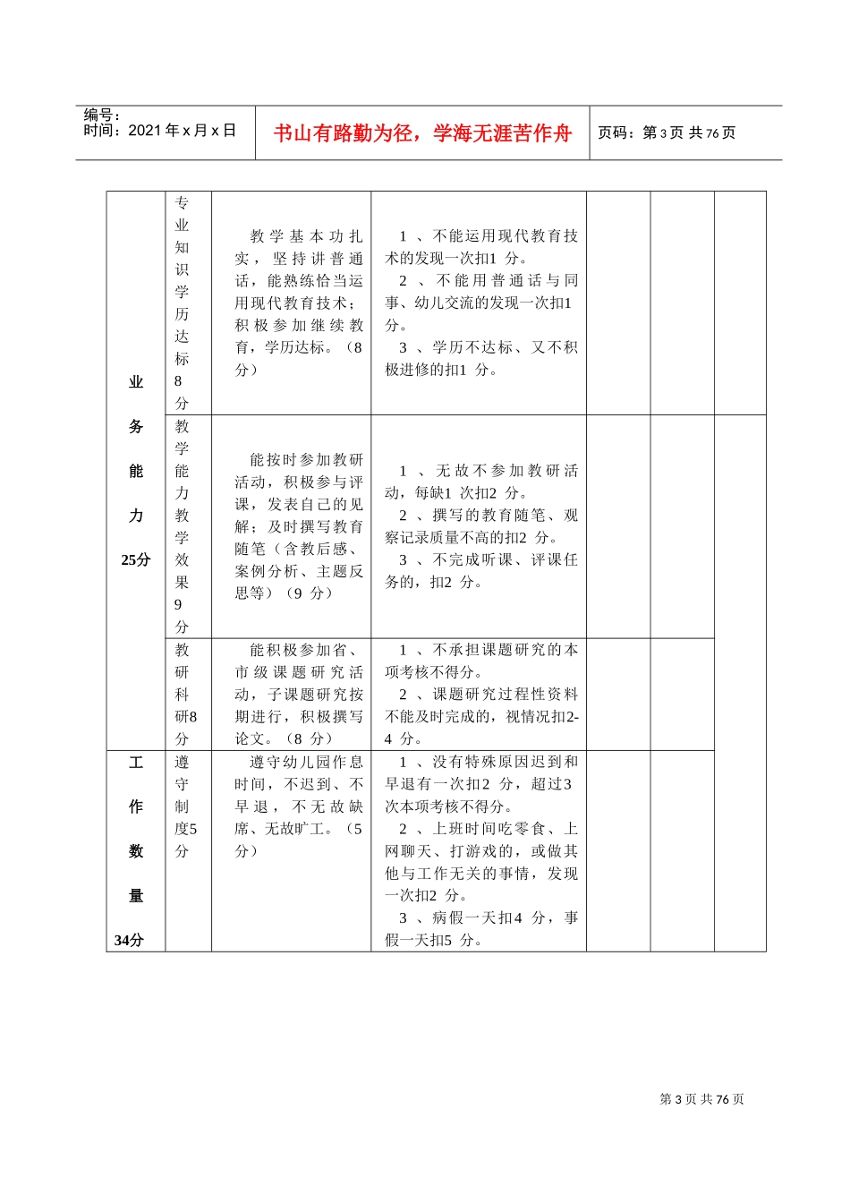 幼儿园规范管理常用表格(DOC67页)_第3页