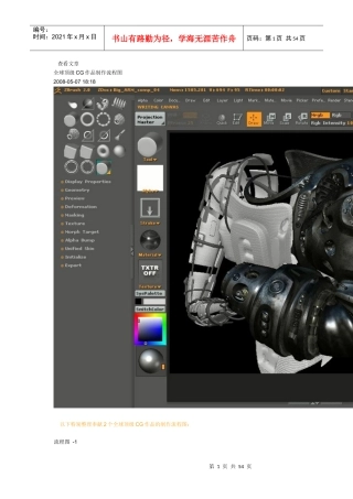 ZBrush全球顶级CG作品制作流程图