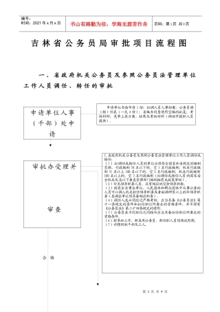 省级政府行政审批事项操作规程