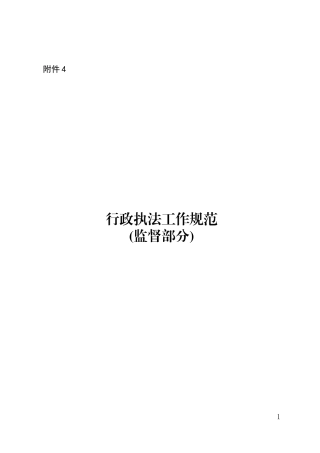 行政执法工作规范范本