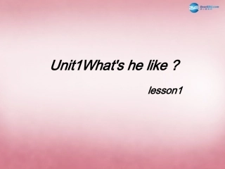 2014年秋五年级英语上册Unit1What'shelike（第1课时）课件人教PEP