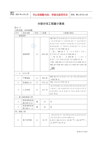 3.分部分项工程量计算表44-58_secret(DOC15页)