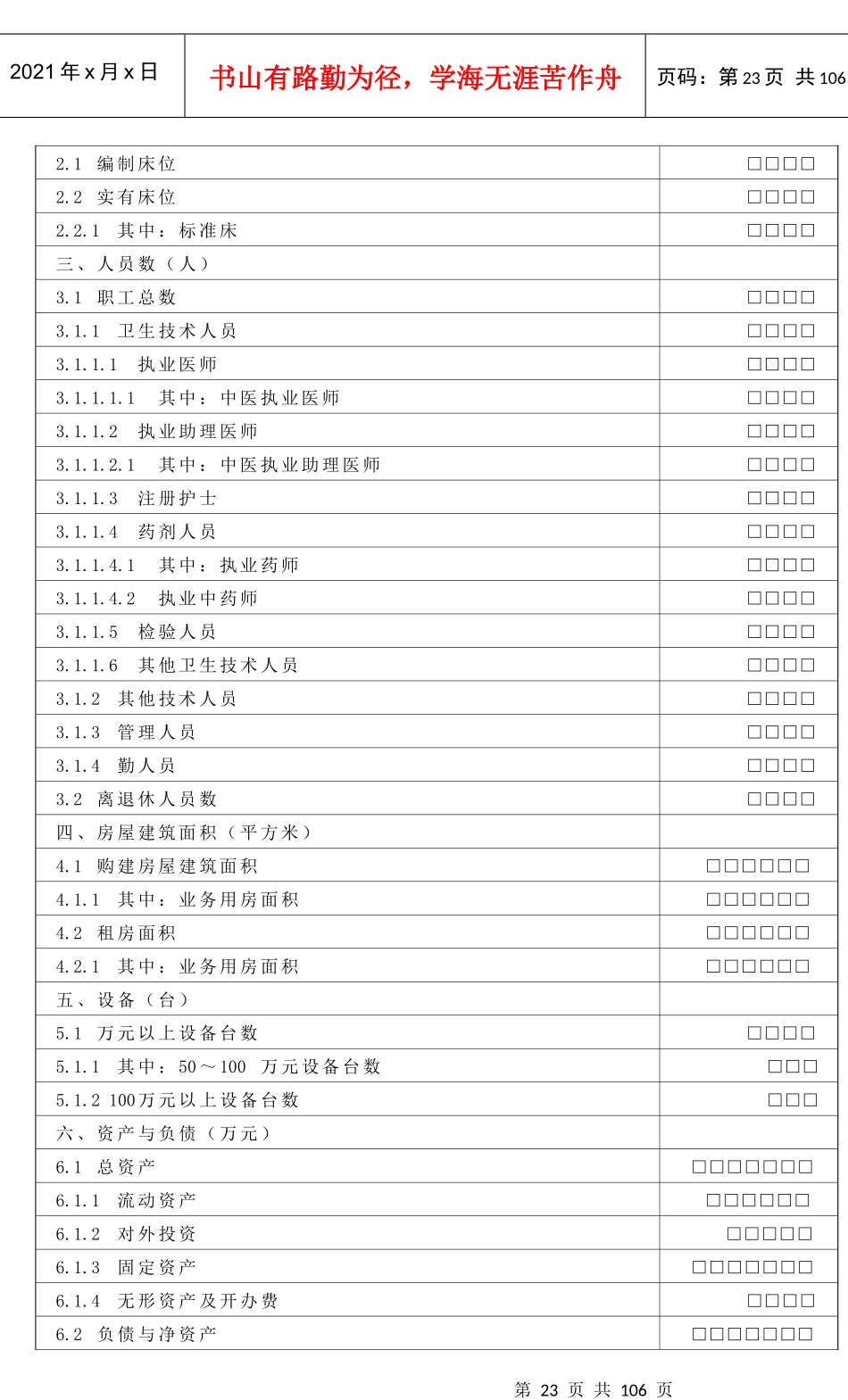 卫生统计报表1-7及其附表_第2页
