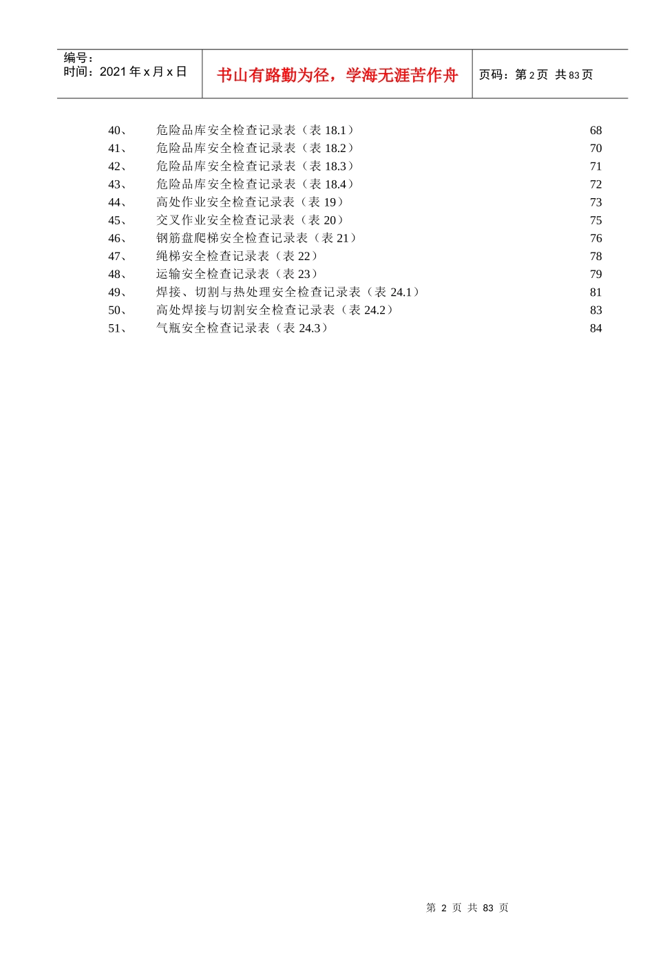 安全文明现场安全检查平行检查记录表_第3页