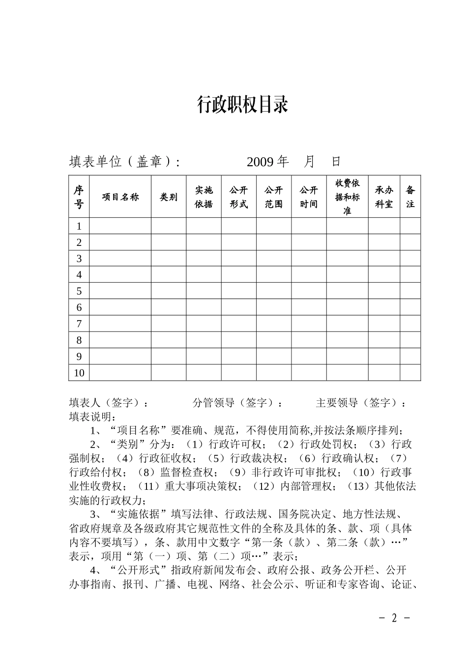 行政职权统计表_第2页