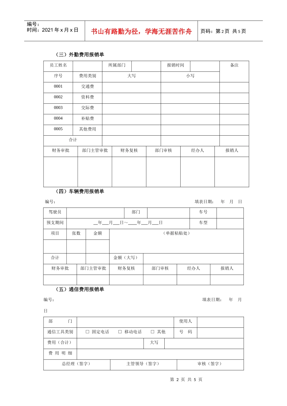 某集团行政经费控制执行工具与表件_第2页