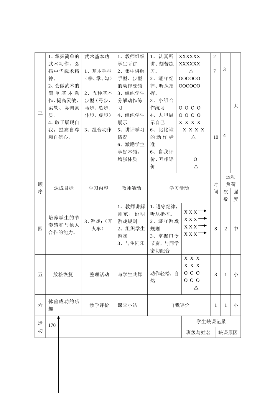 武术基本功教学设计_第2页