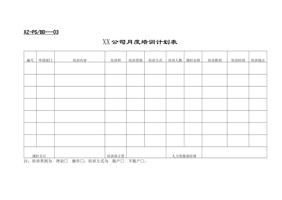 全套培训表格_第2页
