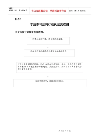 宁波市司法局行政执法流程图