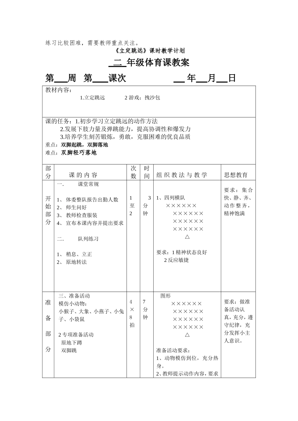 立定跳远教学设计王瀚轩_第2页