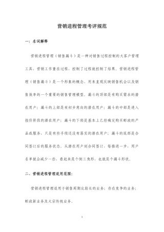项目进程管理规范及表格