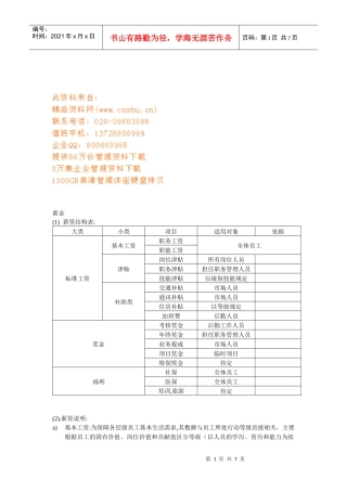 化妆品代理商薪酬管理表