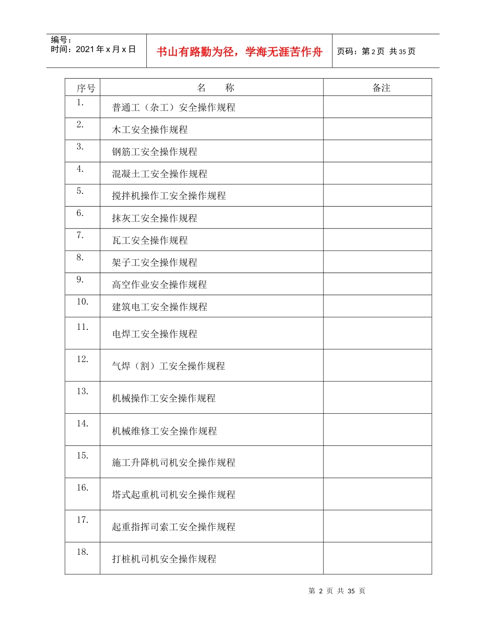 各工种安全操作规程_2_第2页