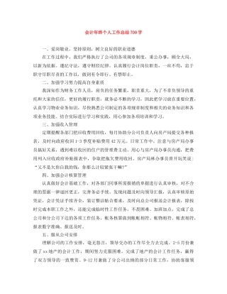 会计年终个人工作总结700字 